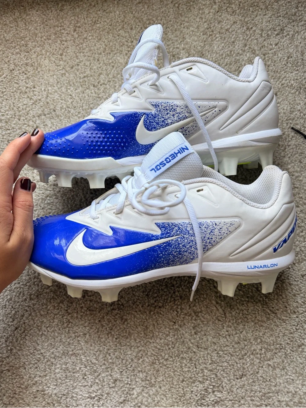 Nike BSBL Lunarlon Vapor Blue baseball cleats